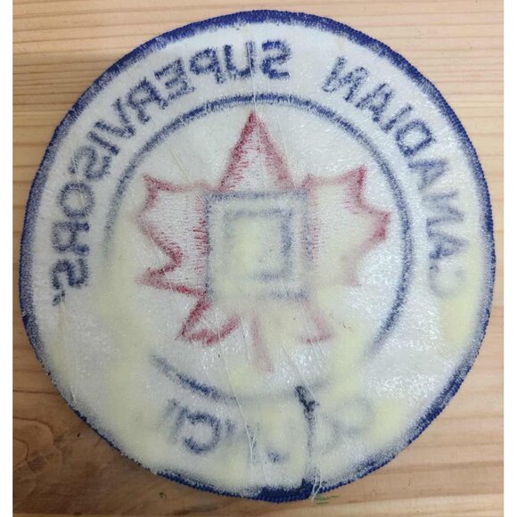 "Vintage Canadian Supervisors Council Patch GM Logo Embroidered Maple Leaf" - Picture 2 of 2